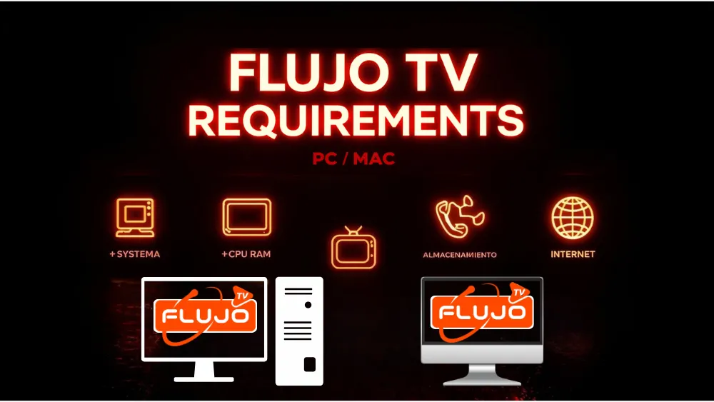 Requirements for installing Flujo TV on PC or Mac
